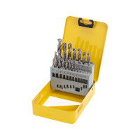 Набор сверл по металлу, 1-10мм (через 0,5мм), HSS, цилиндрический хвостовик, металлический кейс, 19 шт. KRANZ, KR-91-0630