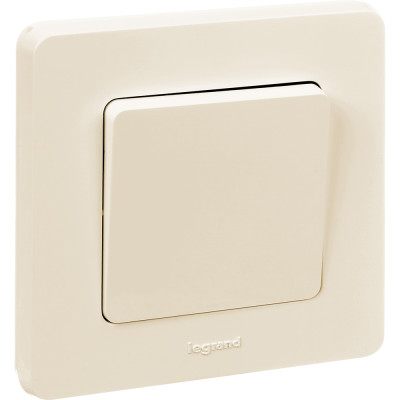Legrand Выключатель одноклавишный - Legrand Inspiria - 10А 250В безвинтовые зажимы - слоновая кость, 673601