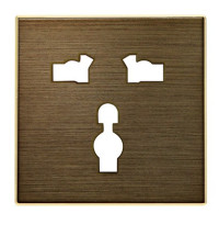 8539 OE - Накладка для механизма универсальной розетки, серия SKY, цвет античная латунь - 2CLA853900A1201