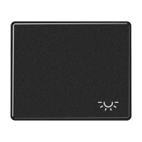 Клавиша для выключателя с символом "освещение"; черная, SL590LSW