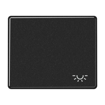 Клавиша для выключателя с символом "освещение"; черная, SL590LSW