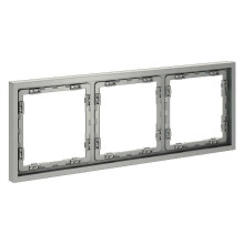 Рамка пластиковая VOLTUM S70 на 3 поста, (сталь), VLS100305