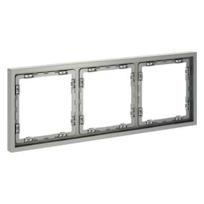 Рамка пластиковая VOLTUM S70 на 3 поста, (сталь), VLS100305