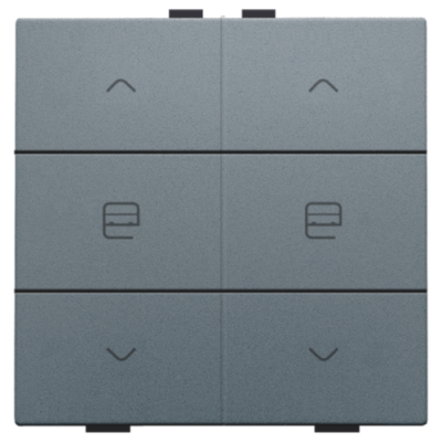 Niko Home Control Свинцово-серый Кнопка управления двигателем двухканальная, 220-51036
