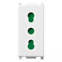 Vimar Розетка BPRESA 2P+T 16A P17/11 с антибактериальным покрытием, белый, 14203.AB