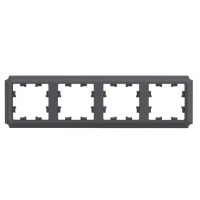 ATN101404 - ATLASDESIGN ANTIQUE 4-постовая РАМКА, универсальная, БАЗАЛЬТ, Systeme Electric