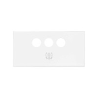 Simon 10001093-230 Накладка розетки 3RCA цвета белый матовый S100