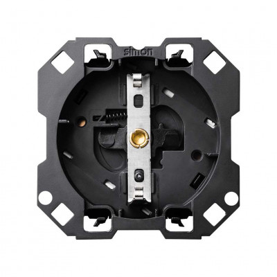 Simon 100 Розетка с заземлением и шторками Schuko 2Р+Е 16A 250В~ с безвинтовым подключением 1Click, 10000432-039