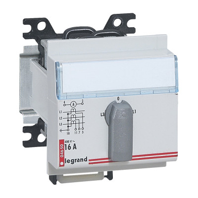 Legrand Переключатель для вольтметра - трёхфазный - 7-позиционный - монтаж на рейке DIN, 004653