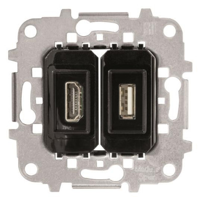 8155.78 - Механизм разъёма HDMI+USB,штепсель Механизм разъёма HDMI+USB,штепсель - 2CLA815578A1001