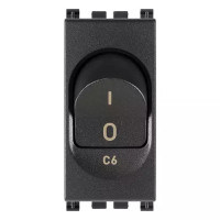 Vimar Выключатель термомагнитный 1P+N C6 120-230V, серый, 19405.06 Vimar Выключатель термомагнитный 1P+N C6 120-230V, серый, 19405.06