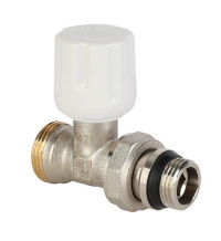 Вентиль радиаторный прямой ручной с кольцом 1/2" с выходом под евроконус, TR.214.04