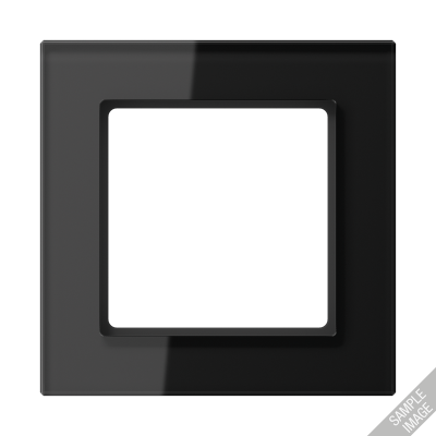 Рамка для вертикальной и горизонтальной установки, 5 постов; стекло; черный; A CREATION, AC585GLSW