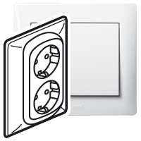 Legrand Двойная розетка - Galea Life - 2х2К+3 - винтовые клеммы - в сборе - white, 771030