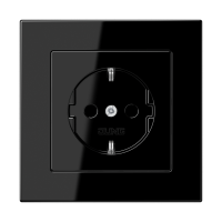 Jung Розетка 2к+з, черный,  серия A 550