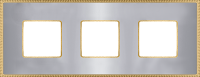 FD01433CBOB Fede Belle Epoque Metal Рамка 3-ная, Bright Chrome+Bright Gold