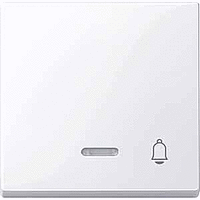 SМ Клавиша 1-ная с линзой и символом "Звонок" , активно-бел.