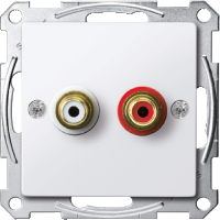 SM Мех-зм аудиорозетки с накладкой, активн. бел.