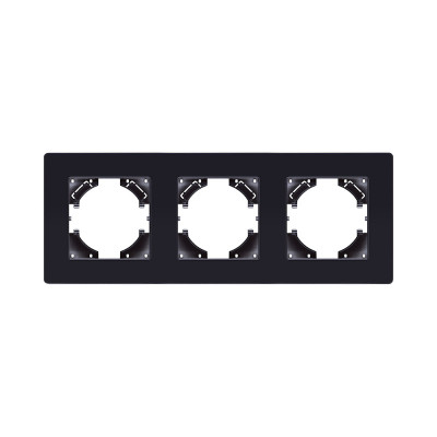 Рамка 3-постовая, черный Kollinger Eleganz Acryl EA3BK