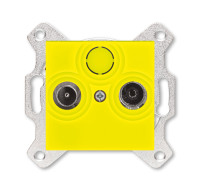5011H-A03607 64W - Розетка TV-R ABB Levit проходная 7дБ жёлтый - 2CHH083607A6064