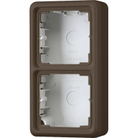 Коробка 2-кратная, накладная, с рамкой; коричневая, CD582ABR