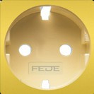 FD04335OR-A Fede Fede Накладка розетки 2К+З для мех-зма FD16823, Real Gold/беж. Новая