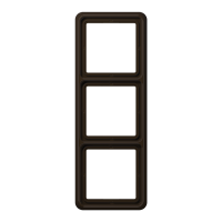 Рамка для вертикальной и горизонтальной установки ударопрочная, 3-кратная; коричневая, CD583WUBR