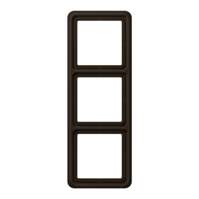 Рамка для вертикальной и горизонтальной установки ударопрочная, 3-кратная; коричневая, CD583WUBR