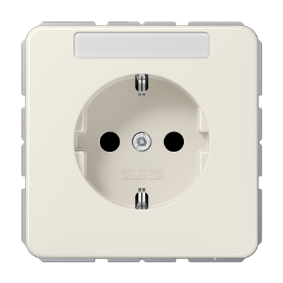 Штепсельная розетка SCHUKO 16A 250V~ с полем для надписи; слоновая кость, CD1520NA