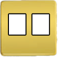 FD04318OR-M Fede Fede Плата монтажная Multimedia для 2-х разъёмов, Real Gold/черн.