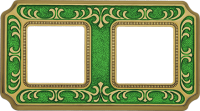 FD01352VEEN Fede Siena Smalto Italiano Рамка 2-ная, Emerald Green