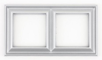 Рамка 2-поста; термопласт; алюминий; Eco Deco, EPD482AL