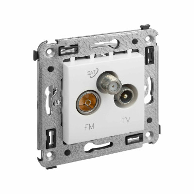 4400533 - ДКС Розетка TV-FM-SAT в стену, "Avanti", "Белое облако"