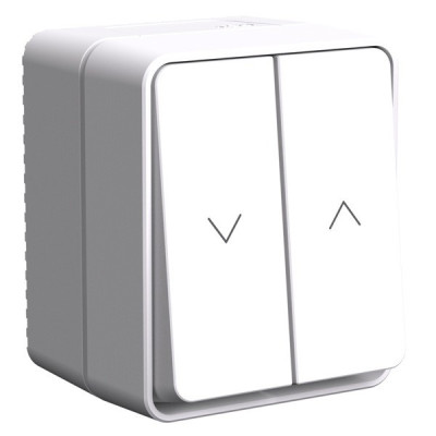 ATN540119 - ATLASDESIGN PROFI IP54 О/У 2-клавишный ВЫКЛЮЧАТЕЛЬ ДЛЯ ЖАЛЮЗИ, сх.4, 10А, БЕЛЫЙ, Systeme Electric
