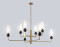 Потолочный светильник с мрамором E14*8, AMBRELLA LIGHT, LH53264