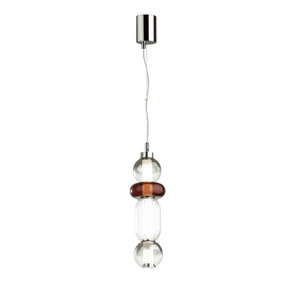 4826/18L PENDANT ODL21 321 хром/дымчатый/бордо/прозрачный Подвес LED 18W BEANS