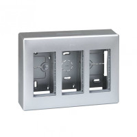 Simon Cima 500 Алюминий Бокс на 3 модуля, наружный монтаж, 167х59х223мм, 51000003-033