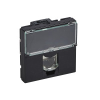 Legrand Розетка RJ 45 - Программа Mosaic - категория 6 - STP - 2 модуля - черный, 079486