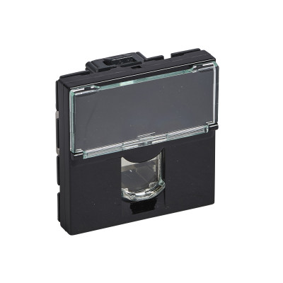 Legrand Розетка RJ 45 - Программа Mosaic - категория 6 - STP - 2 модуля - черный, 079486