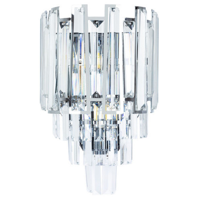 Arte Lamp ELLIE, Светильник настенный, цвет арматуры - хром, цвет плафона/декора - хром, 2x40W E14, A1027AP-2CC