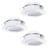 95857 Комплект светодиод. встраив. светильников PINEDA регулир. и диммир., 3х6W(LED), ?84, пластик,