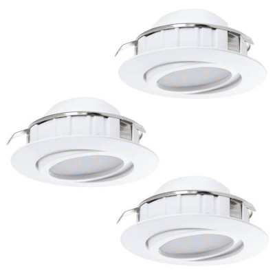 95857 Комплект светодиод. встраив. светильников PINEDA регулир. и диммир., 3х6W(LED), ?84, пластик,