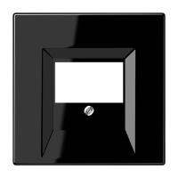 Крышка для ТАЕ и USB розеток, фиксация винтом; термопласт; черный; LS990, LS969TSW