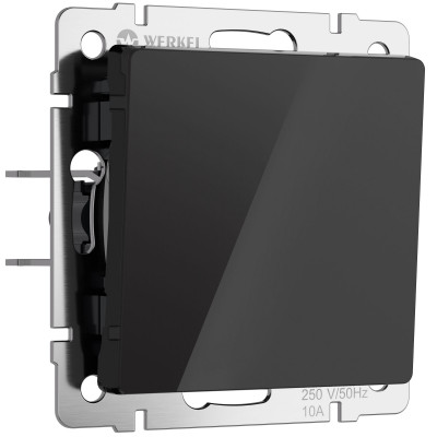 Werkel W1110048/ Выключатель одноклавишный (черный акрил), a064024