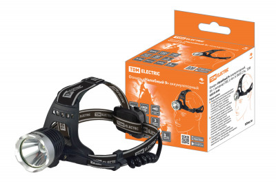 Фонарь «Налобный 9» аккумуляторный, 5Вт 1 светодиод CREE, Li-Ion 2x18650 2 Ач,  TDM Electric, SQ0350-0048