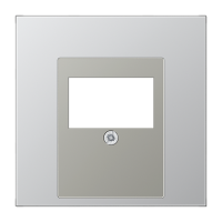 Крышка для ТАЕ и USB розеток, фиксация винтом; металл; алюминий; Aluminium, AL2969T