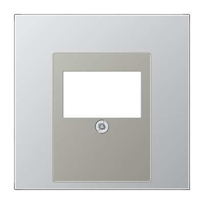 Крышка для ТАЕ и USB розеток, фиксация винтом; металл; алюминий; Aluminium, AL2969T