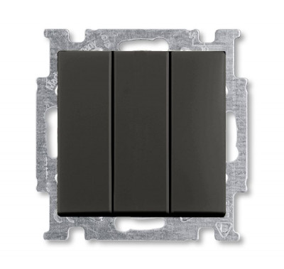 ABB BJB Basic 55 Шато (чёрн) Выключатель 3-клавишный, 16А