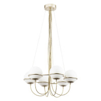 Lightstar 803263 (MD9923-6A)  Люстра GLOBO 6х40W  E14 ШАМПАНЬ/БЕЛЫЙ (в комплекте)