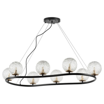 Lightstar 815287 (MD9500-8B) Люстра  BARI 8х10W(led) G9 ЧЕРНЫЙ МАТОВЫЙ/ЗОЛОТО (в комплекте)